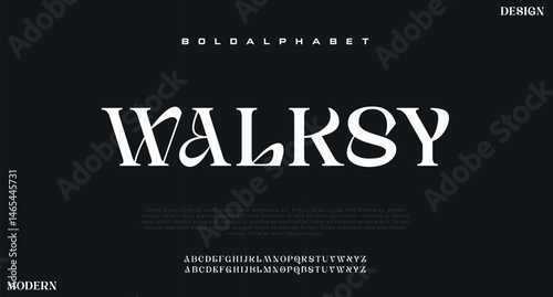 Walksy minimal luxury font alphabet logo. Typography beauty fashion elegant minimalist serif italic fonts decorative wedding vintage retro logos. vector illustration