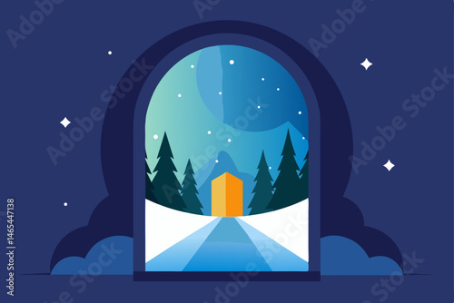 magic mirror gateway revealing a warm christmas