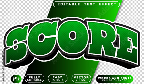 Score Football Goal Team Match Green White Fully Editable Vector Text File
