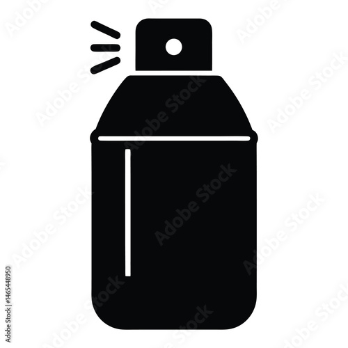 Black and White Icon of an Aerosol Spray Can Bottle Dispenser