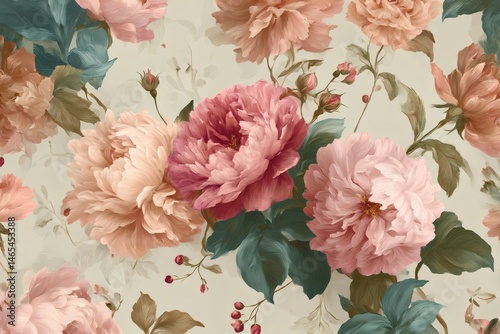 Wallpaper Mural Pastel roses floral arrangement soft focus dreamy romantic delicate flower photography image Torontodigital.ca