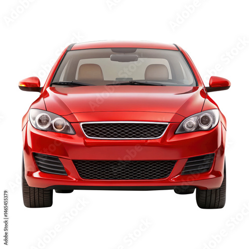Obraz na płótnie red car isolated on transparent white background, clipping path w salonie