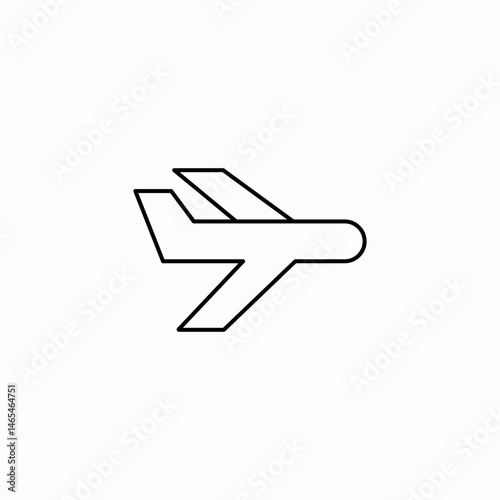 airplane fly icon sign vector