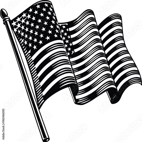 American Flag Art Silhouette Vector ,checkered flag vector, part of a series, shooting a weapon, Utah beach