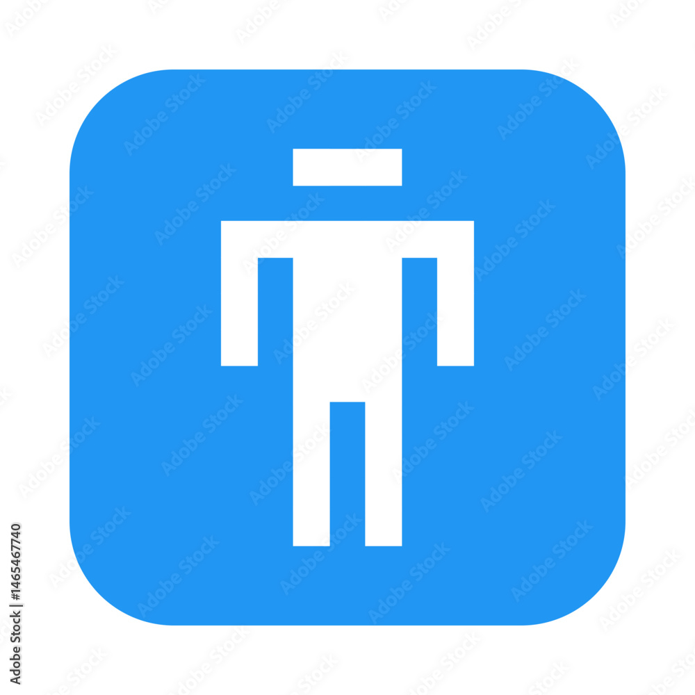 Fototapeta premium human icon figure made from square, man icon sign