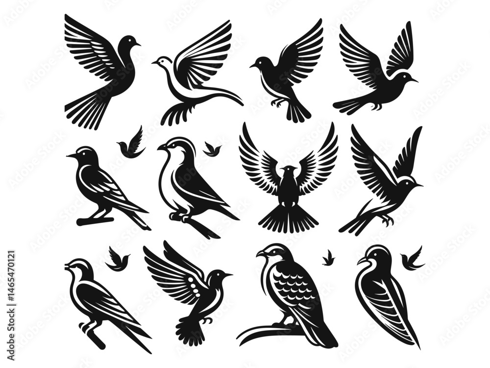 Fototapeta premium Bird Vector Icon Pack