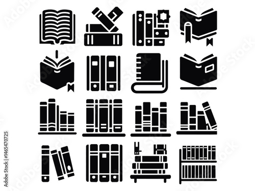 Book Stack Vector Icon Pack