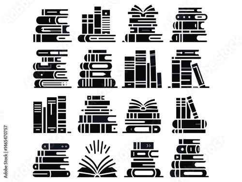 Book Stack Vector Icon Pack