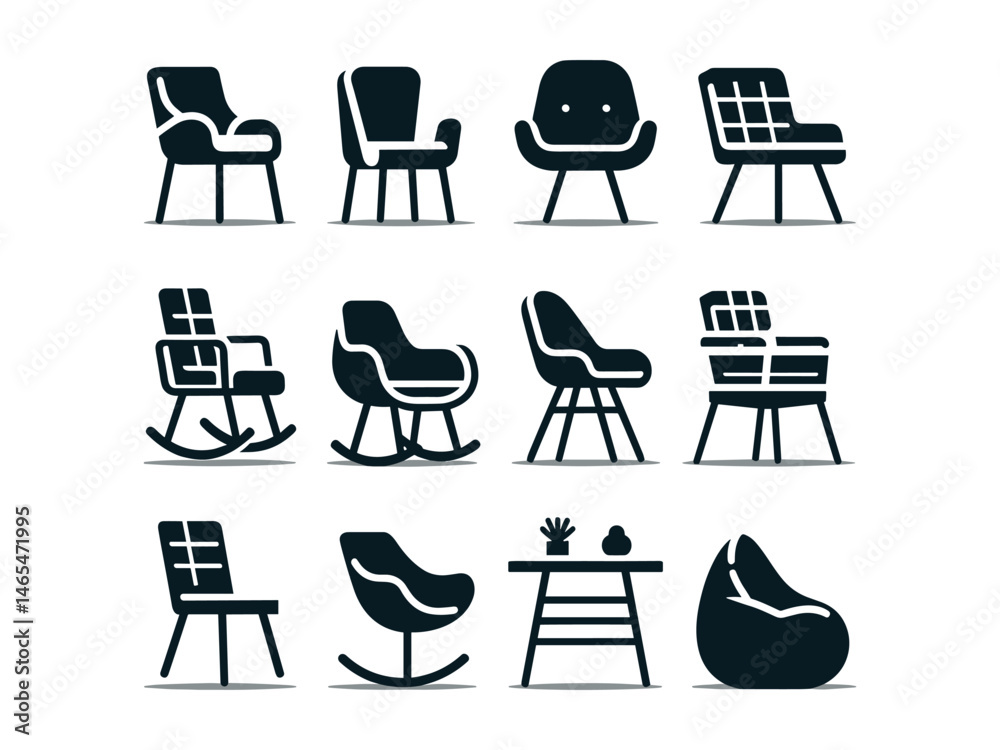 Chair Vector Icon Pack Chair Vector Icon Pack