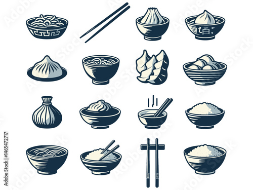 Chinese Food Vector Icon Pack