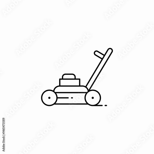 lawn mower icon sign vector
