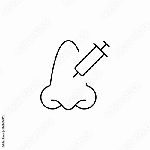 nose syringe icon sign vector