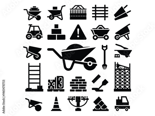 Construction Items Vector Icon Pack