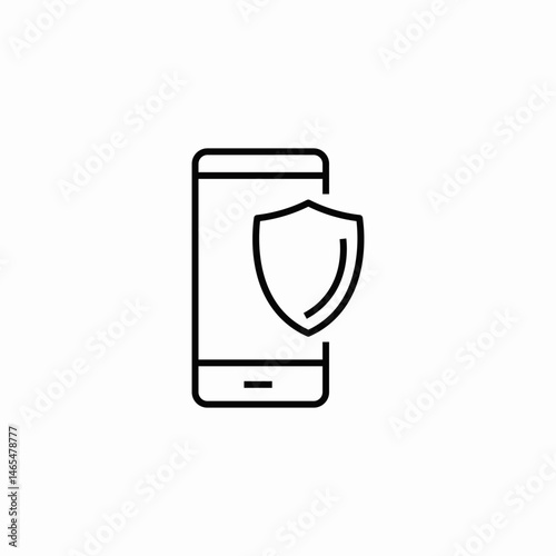 phone security icon sign vector