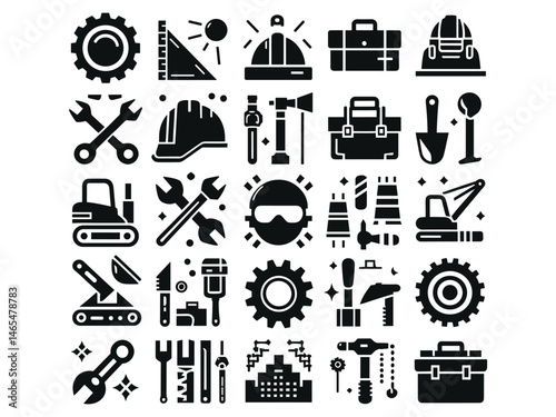 Construction Items Vector Icon Pack