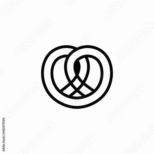 pretzel sweets icon sign vector