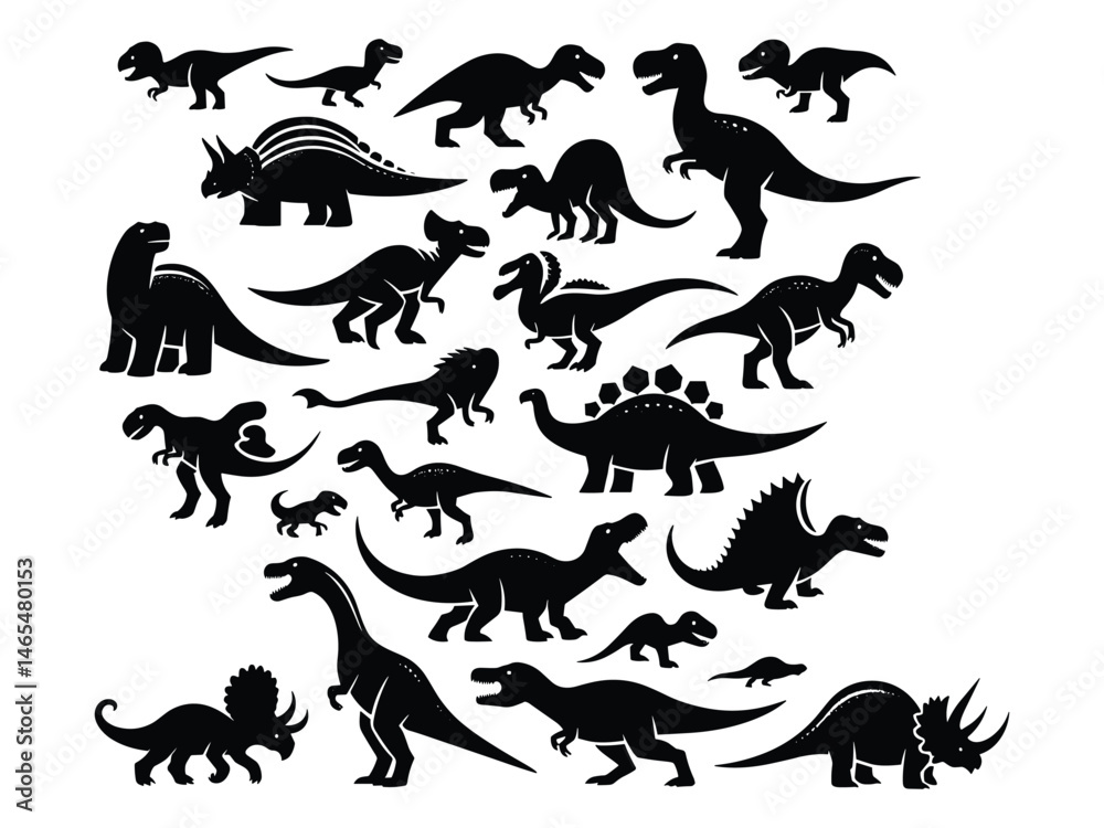 Naklejka premium Dinosaur Vector Icon Pack