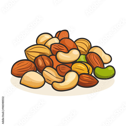 Delicious Pile of Mixed Nuts Snack