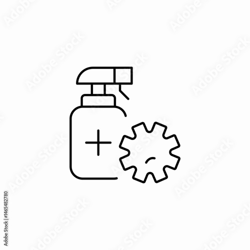 spray gear icon sign vector