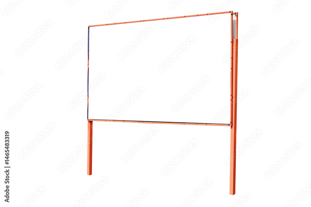 Obraz premium Isolate red color mockup, billboard on white background.