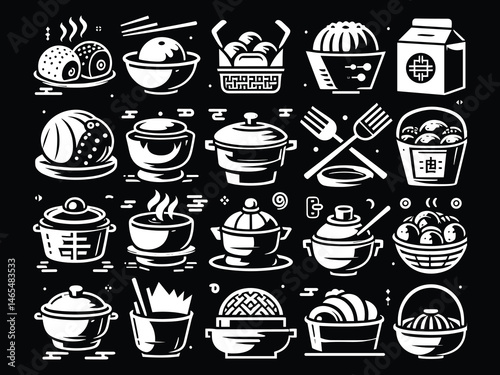Chinese Food Vector Icon Pack