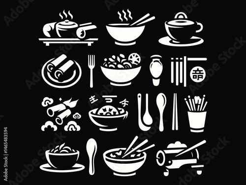 Chinese Food Vector Icon Pack