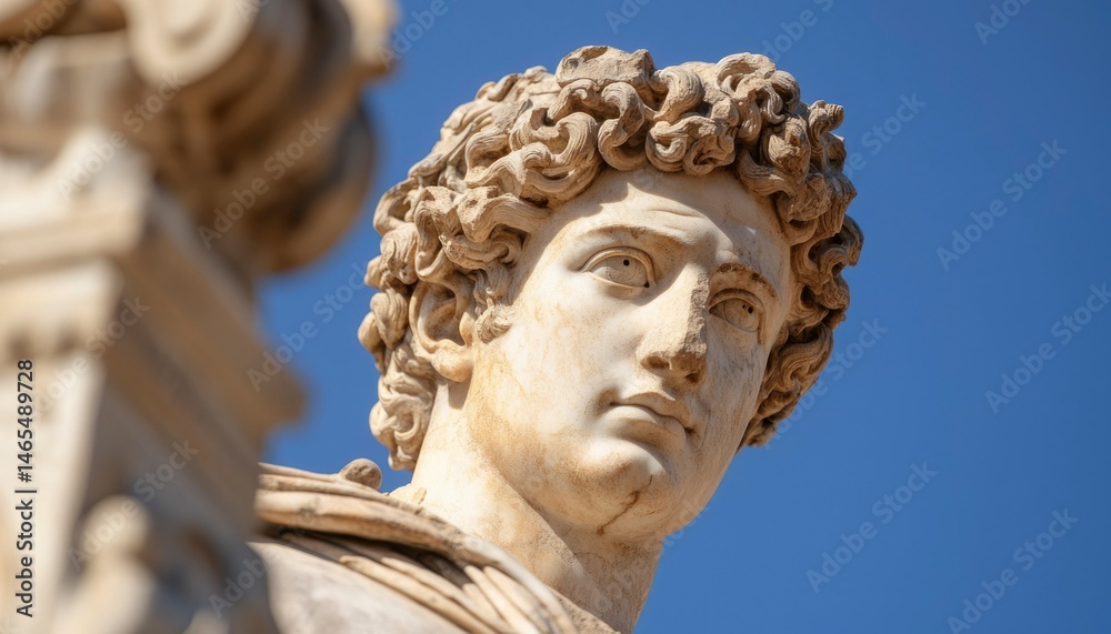Fototapeta premium Close-up of classical statue head