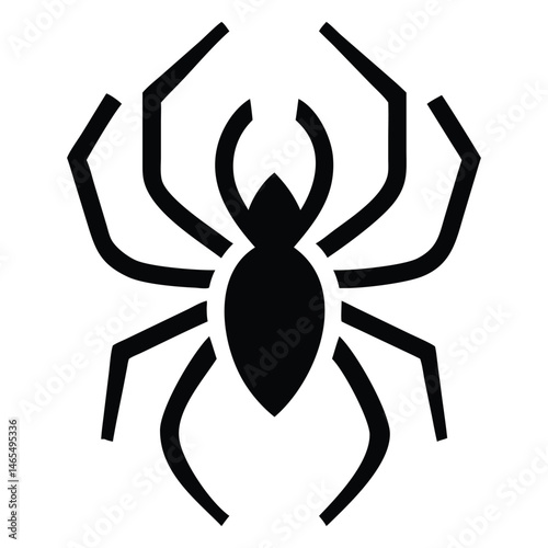 Simple spider illustration with eight legs is ready to climb everywhere