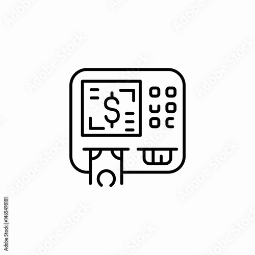 atm machine icon sign vector