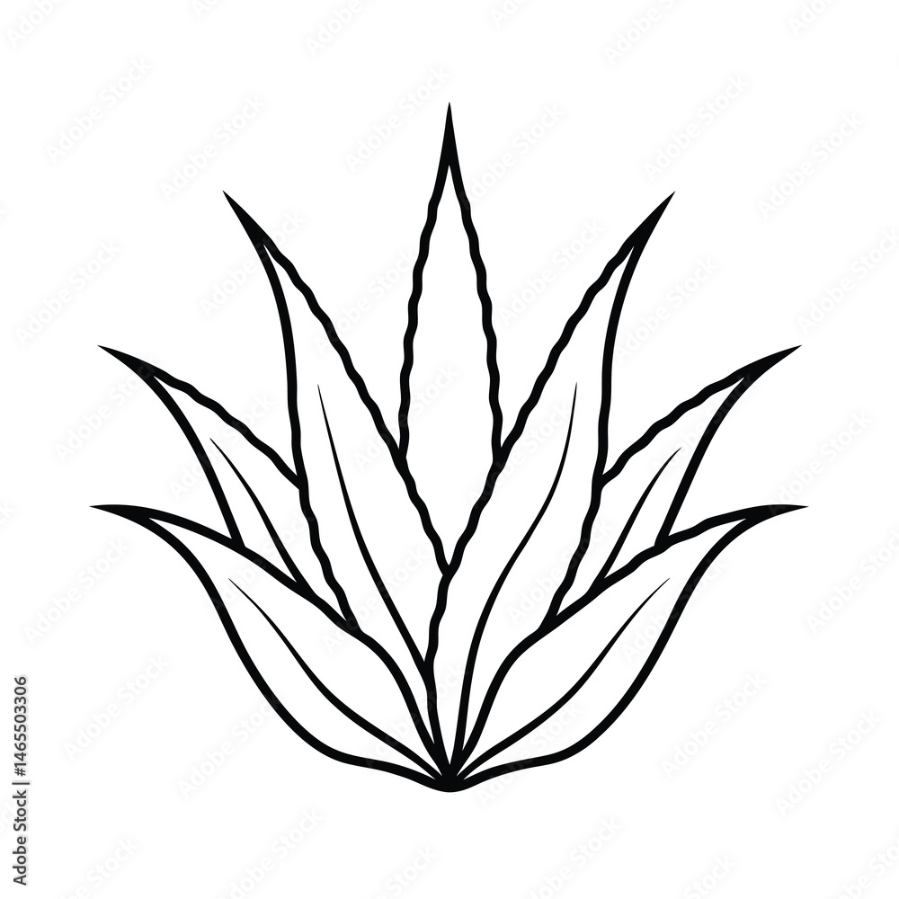 custom made wallpaper toronto digitalaloe vera silhouette of a plant