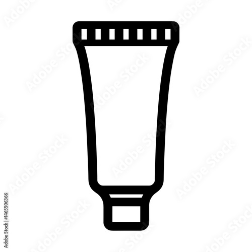Cosmetic cream tube icon in bold outline – concept of skincare lotion personal care and hygiene packaging