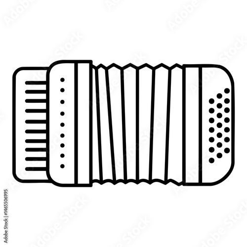 bandoneon instrument illustration in a minimalistic style  