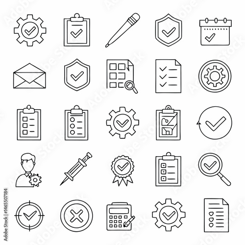 Collection of Check Mark Icons for Project Management and Workflow