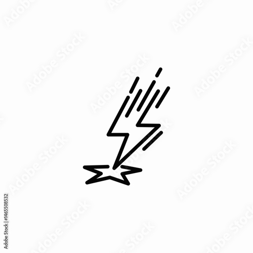 impact lightning icon sign vector