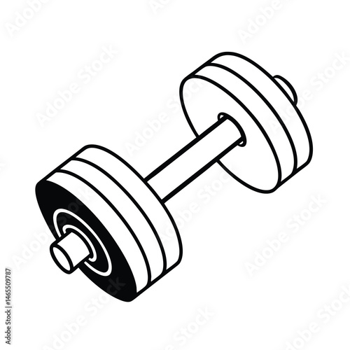 dumbbell isolated on white background