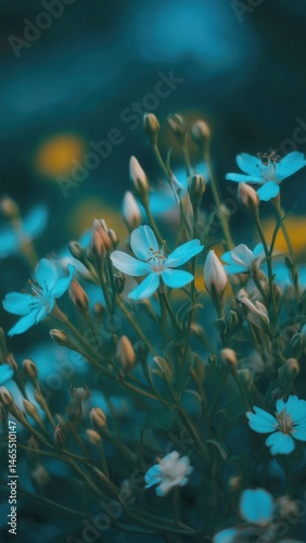 Beautiful wild flowers blos...