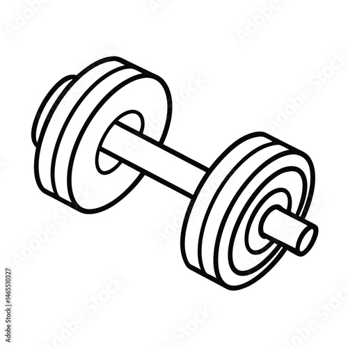 dumbbell isolated on white