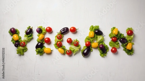 Vegan spelled with fresh ve...