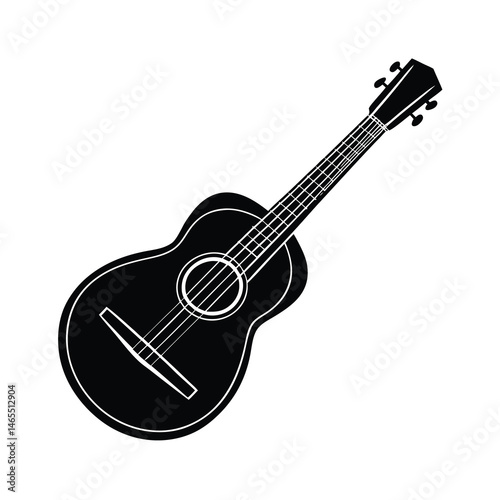 acoustic guitar isolated on white