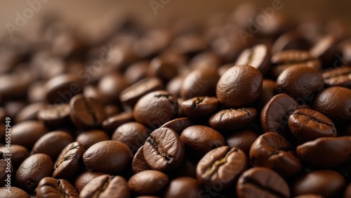 Fresh premium roasted brown Arabica coffee beans background
