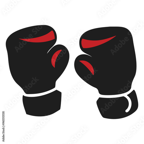 Two boxing gloves appear prepared for action, showing readiness and competitive spirit clearly