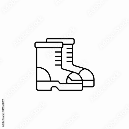 winter boots icon sign vector