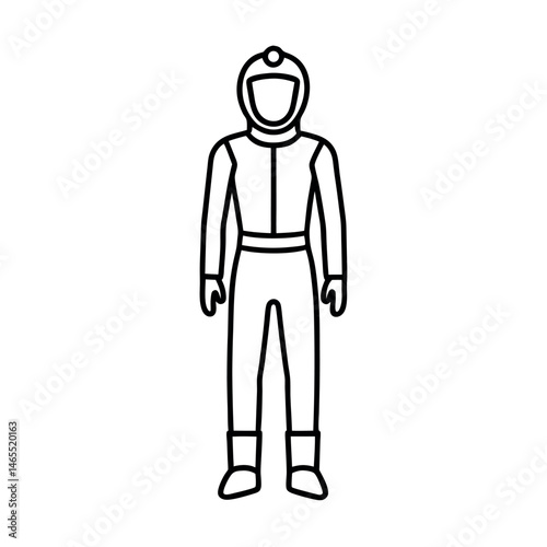 Outlined Space Gear Costume Drawing