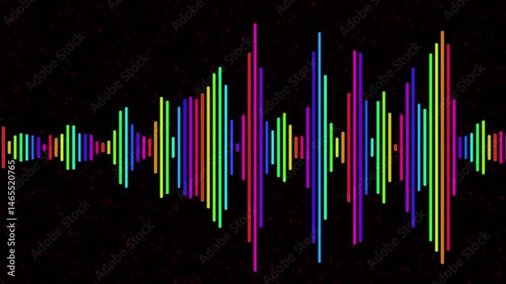 sound waves. Abstract music wave, radio signal frequency and digital