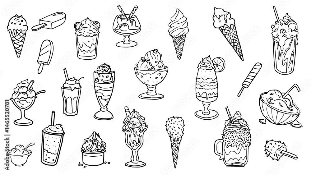 Collection de 24 glaces gourmandes