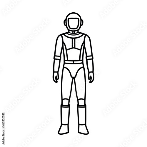 Sci Fi Space Uniform Outline Artwork