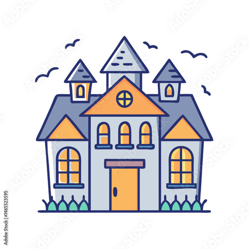Haunted house spooky mansion halloween architecture building scary horror ghost creepy castle design