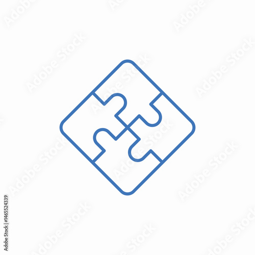 jigsaw puzzle icon sign vector