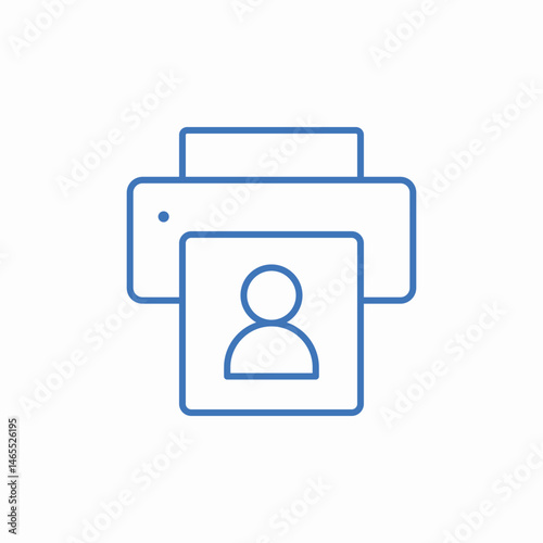 photo printer icon sign vector