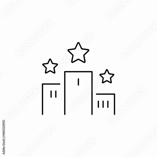 ranking podium icon sign vector